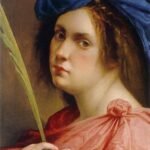 Schilderij van Artemisia Gentileschi - zelfportret als martelaar.