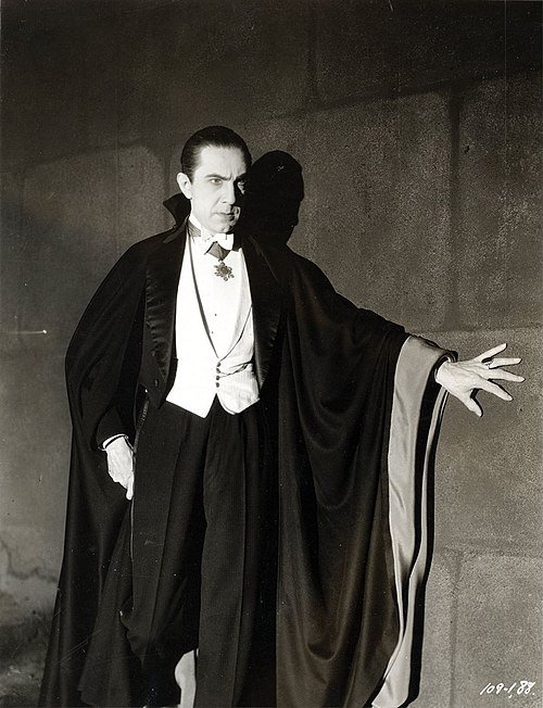 Portret van Bela Lugosi als Dracula uit 1931 Universal Studios foto.