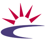 Iconisch zon- en stralenelement in Solaris OS-stijl.