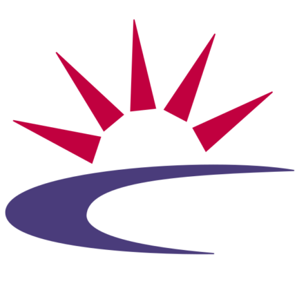 Iconisch zon- en stralenelement in Solaris OS-stijl.