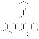 Abstract zwart-wit ontwerp van Galeola-stilbenderivaat met geometrische vormen.