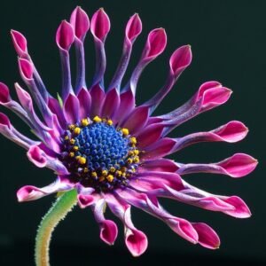 Roze Afrikaanse madeliefje Osteospermum op kleigrond.