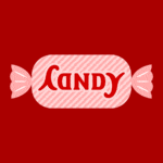 Pink ambigram candy icon animated gif for Sweetie product.