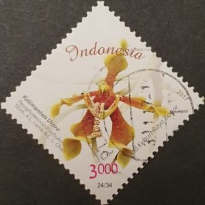 Paraphalaenopsis labukensis orchidee postzegel uit Indonesië 2017.