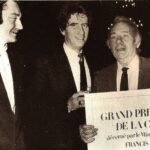 Francis Meilland rozen in tuinsetting, met Jack Lang en Francis Lemarque in 1982.