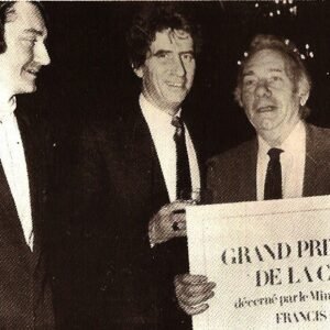 Francis Meilland rozen in tuinsetting, met Jack Lang en Francis Lemarque in 1982.