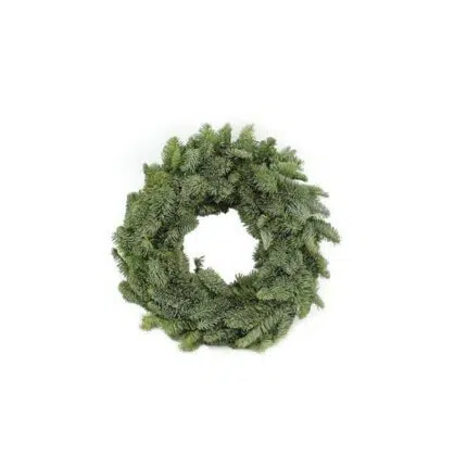 Nobilis Krans van Ø30cm met volle, donkergroene takken in een cirkelvormige opstelling. Perfect voor kerstdecoratie.